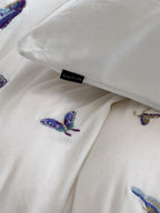 Amethyst Wing Ivory Butterfly Velvet Bedding Set original reference image 3