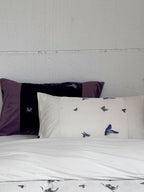 Amethyst Wing Ivory Butterfly Velvet Bedding Set original reference image 4
