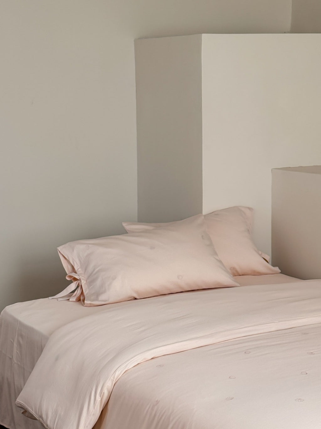 Bellisse Ivory & Blush Embroidered Washed Cotton Bedding Set original reference image 16