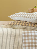 Brownie Isle Gingham & Stripe Patchwork Muslin Bedding Set original reference image 6