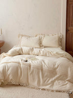 Elodie Clip-Jacquard Ruffle Muslin Bedding Set original reference image 8