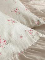 Evening Rose Ivory Floral Ruffle Muslin Bedding Set original reference image 7
