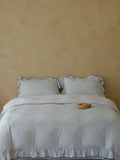 Florabelle Blue Gingham Embroidered Muslin Bedding Set original reference image 8