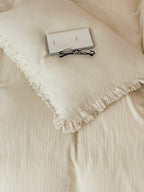 Isla Ivory Tassel-Trim Muslin Bedding Set original reference image 3