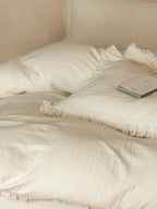 Isla Ivory Tassel-Trim Muslin Bedding Set original reference image 4