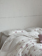 Liora Ivory & Rose Butterfly Velvet Bedding Set original reference image 5