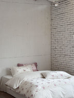 Liora Ivory & Rose Butterfly Velvet Bedding Set original reference image 8