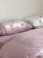 Liora Ivory & Rose Butterfly Velvet Bedding Set original reference image 12