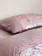 Liora Ivory & Rose Butterfly Velvet Bedding Set original reference image 14
