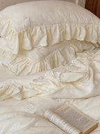 Marielle Scalloped Embroidered Muslin Bedding Set original reference image 5