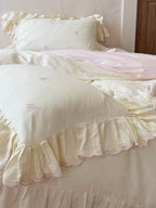 Marielle Scalloped Embroidered Muslin Bedding Set original reference image 10