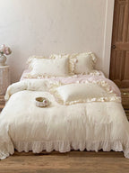 Marielle Scalloped Embroidered Muslin Bedding Set original reference image 16