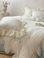 Marielle Scalloped Embroidered Muslin Bedding Set original reference image 21