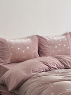 Mariposa Dusty Rose Butterfly Velvet Bedding Set original reference image 1
