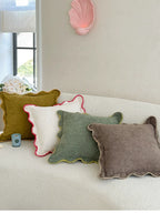 Marlowe Shell-Stitch Plush Throw Pillow original reference image 1