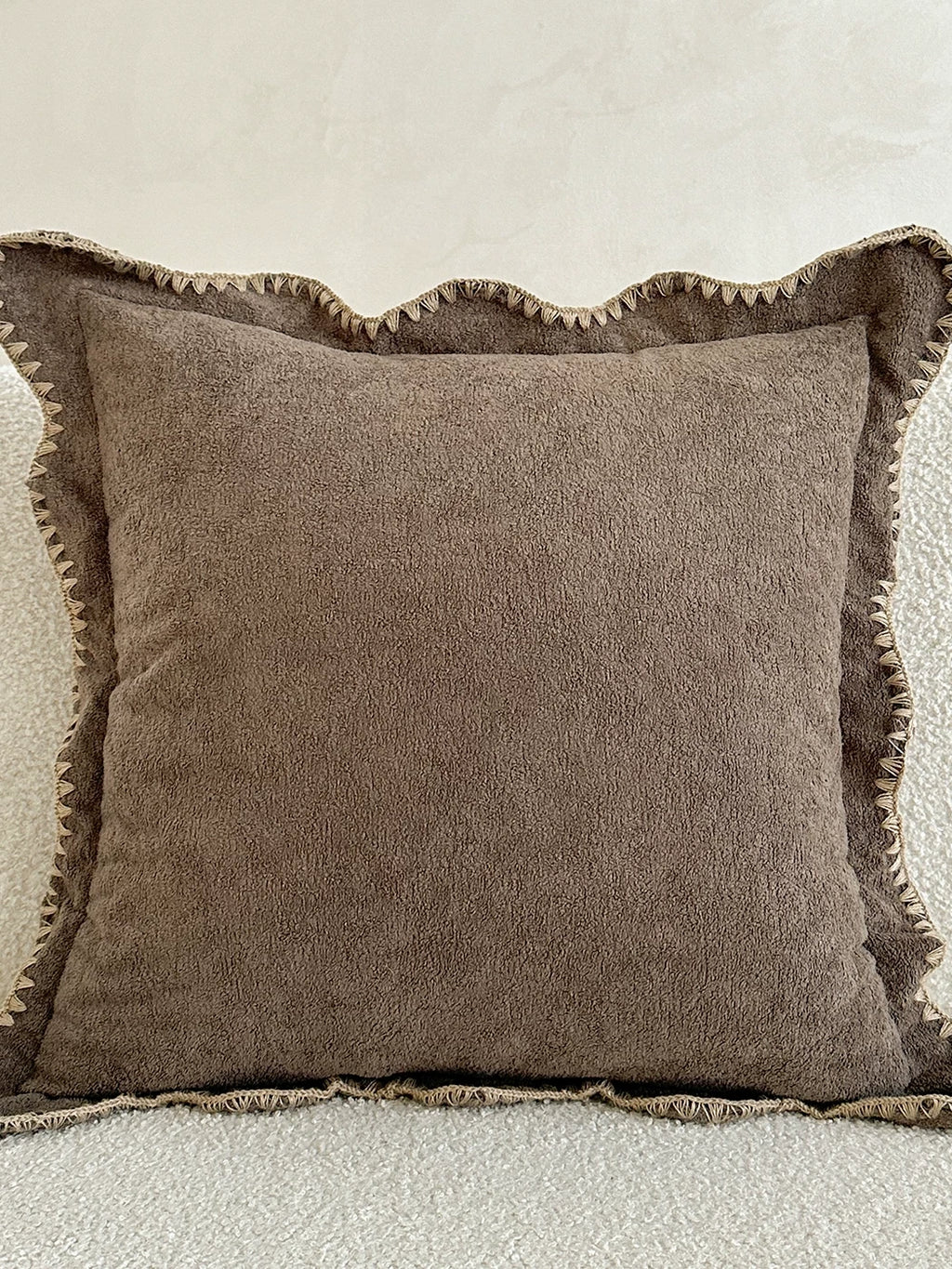 Marlowe Shell-Stitch Plush Throw Pillow original reference image 2