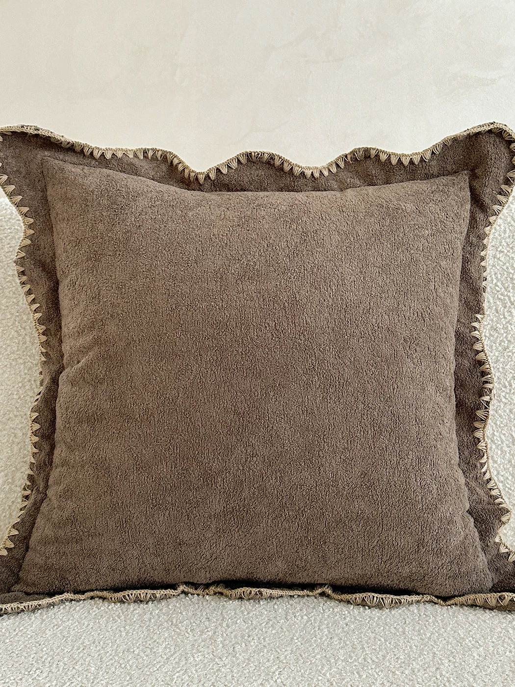 Marlowe Shell-Stitch Plush Throw Pillow original reference image 2