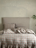 Meadowmist Pastel Plaid Lace Muslin Bedding Set original reference image 8