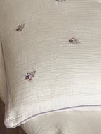 Petite Postcard Floral Embroidered Muslin Bedding Set original reference image 5
