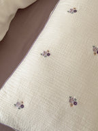Petite Postcard Floral Embroidered Muslin Bedding Set original reference image 6