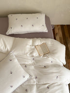 Petite Postcard Floral Embroidered Muslin Bedding Set original reference image 7