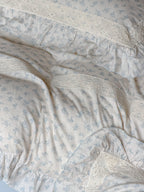 Pomeline Ivory Floral Ruffle Muslin Bedding Set original reference image 4