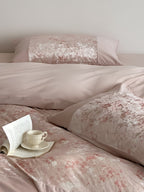 Rosalie Blush Floral Velvet Bedding Set original reference image 2