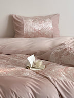 Rosalie Blush Floral Velvet Bedding Set original reference image 3