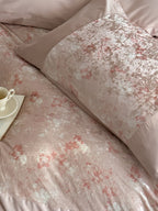 Rosalie Blush Floral Velvet Bedding Set original reference image 6