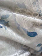 Serene Blue Watercolor Floral Velvet Bedding Set original reference image 6