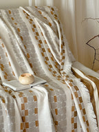 Willow Fringe Cotton Jacquard Throw Blanket original reference image 3