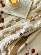 Willow Fringe Cotton Jacquard Throw Blanket original reference image 5