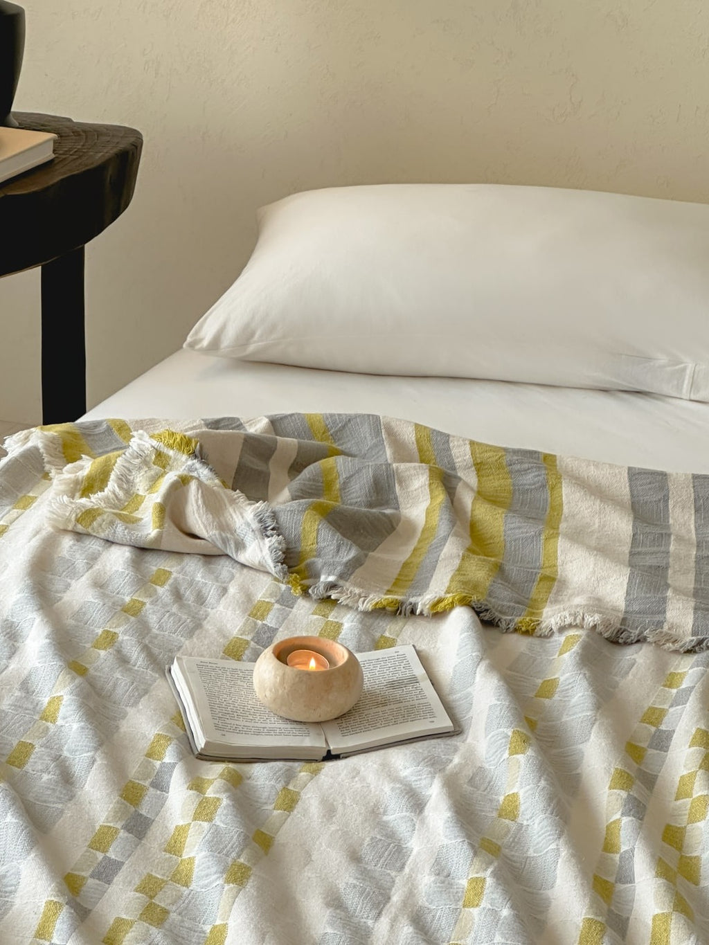 Willow Fringe Cotton Jacquard Throw Blanket original reference image 10