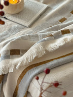 Willow Fringe Cotton Jacquard Throw Blanket original reference image 21