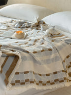 Willow Fringe Cotton Jacquard Throw Blanket original reference image 22