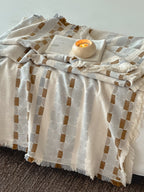 Willow Fringe Cotton Jacquard Throw Blanket original reference image 23